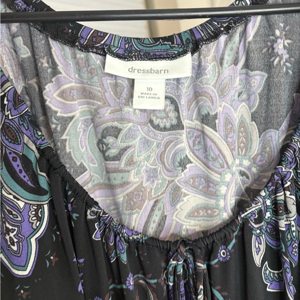 Western Paisley Long Sleeve Lace Up Mini Dress - Picture 9 of 12